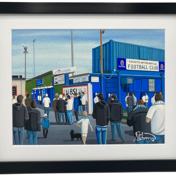 Havant & Waterlooville F.C, The Westleigh High Quality Framed Football Print.