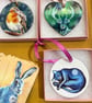 Lunar Cat ceramic ornament - blue cat decoration, stocking filler  - Image 5