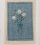 Small hand stitched card, intricately embroidered, detailed and delicate - Image 1