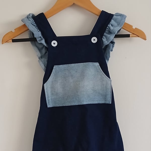 Perfectly Imperfect Denim dungarees from upcycled denim