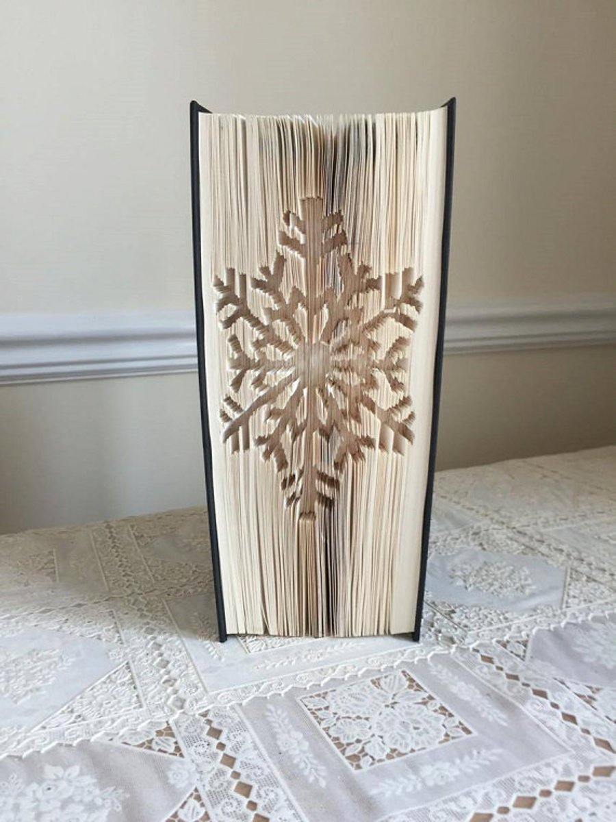 Snowflake 1 CUT & FOLD Book Folding Pattern - EMAILED PDF PATTERN
