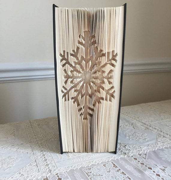 Snowflake 1 CUT & FOLD Book Folding Pattern - EMAILED PDF PATTERN