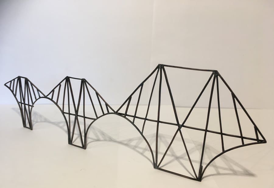 The Forth bridge a handmade freestanding sculpture 
