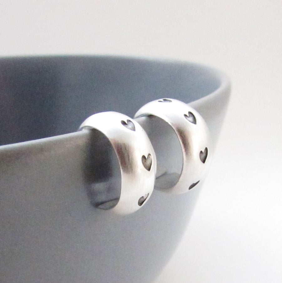 Silver Heart Earrings