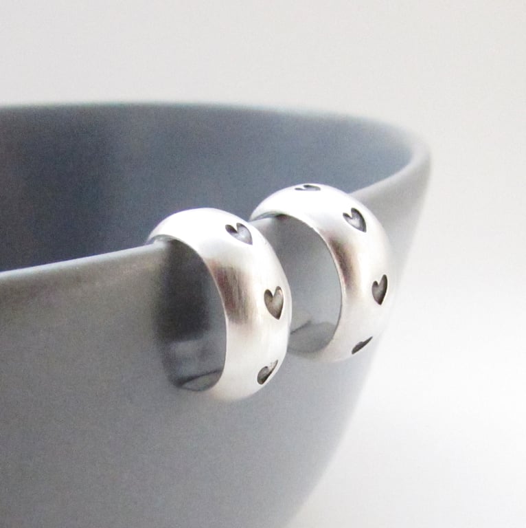 Silver Heart Earrings