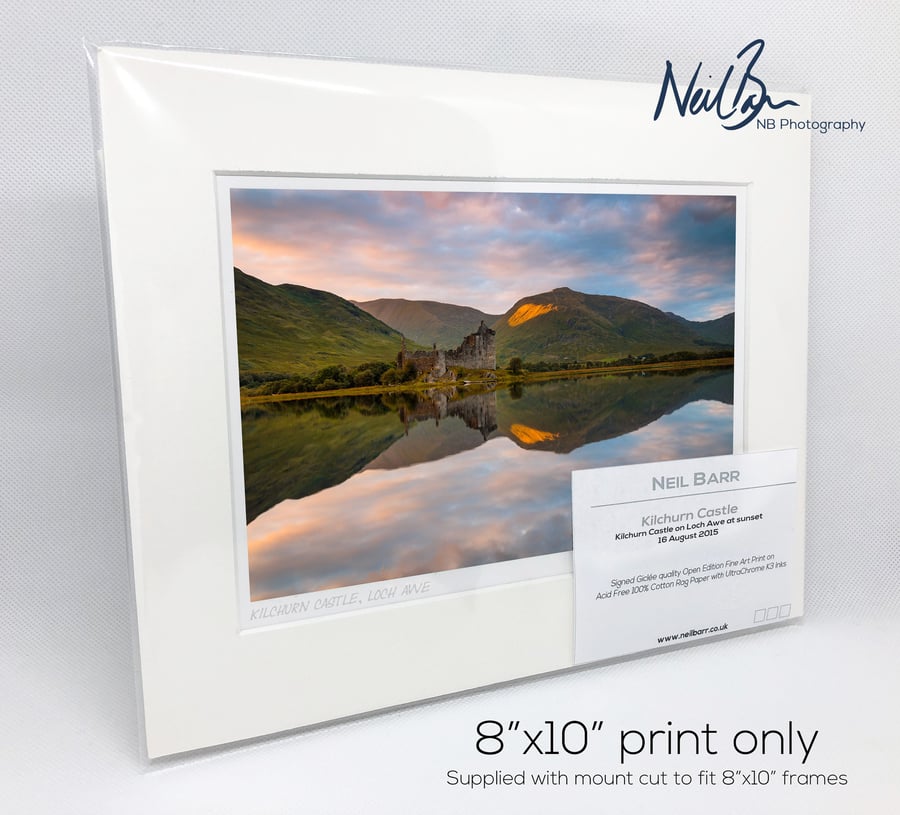 Kilchurn Castle, Loch Awe, Argyll, Scotland - A5 (10" x 8") Unframed Print