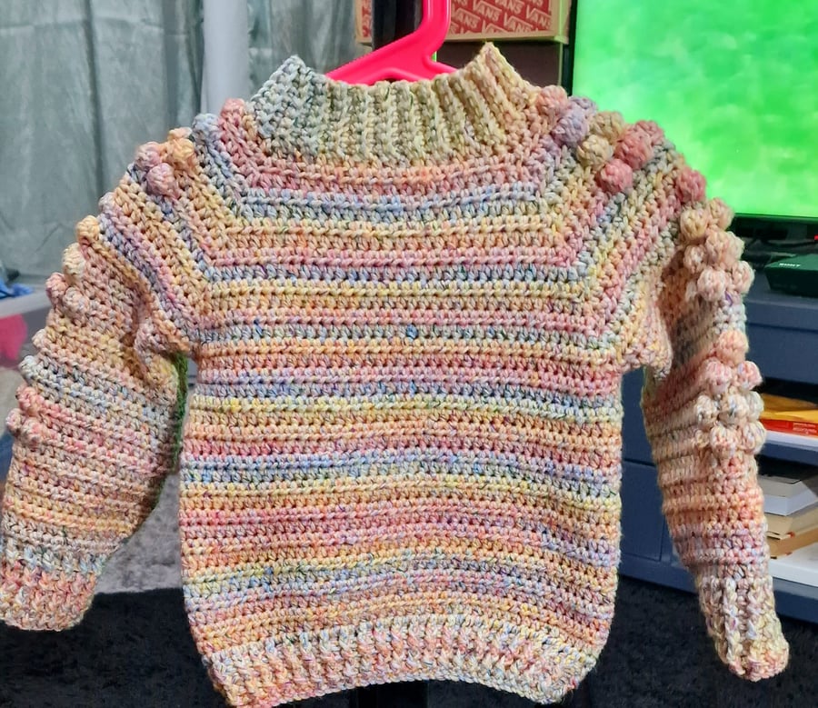 Handmade Bobble Sleeve Jumper