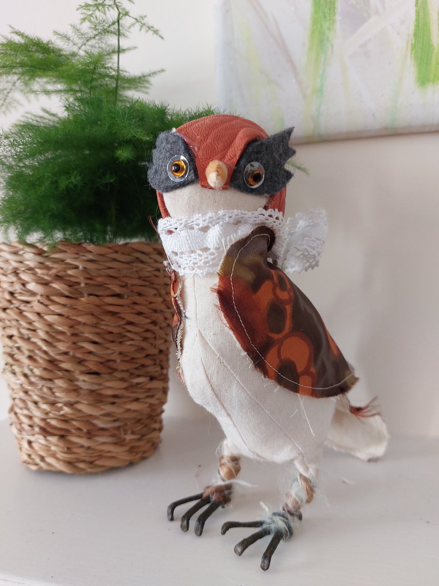 Quirky Kestrel Soft Sculpture Ornament Decoration