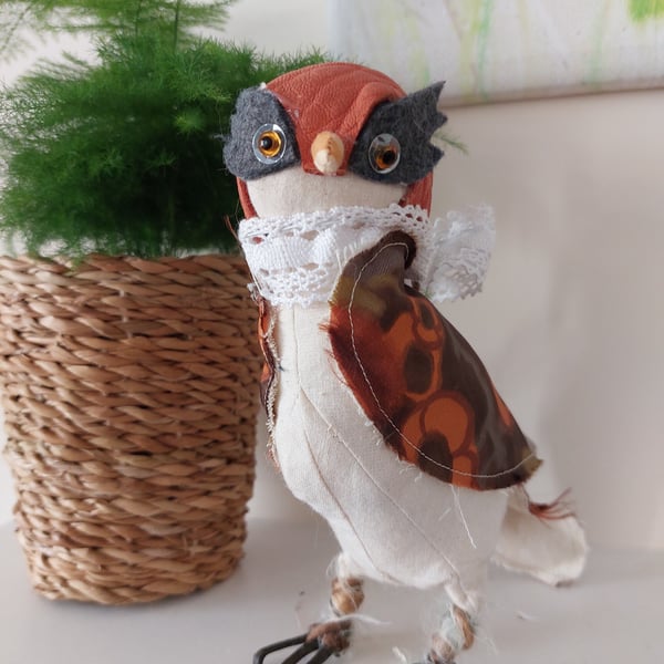 Quirky Kestrel Soft Sculpture Ornament Decoration