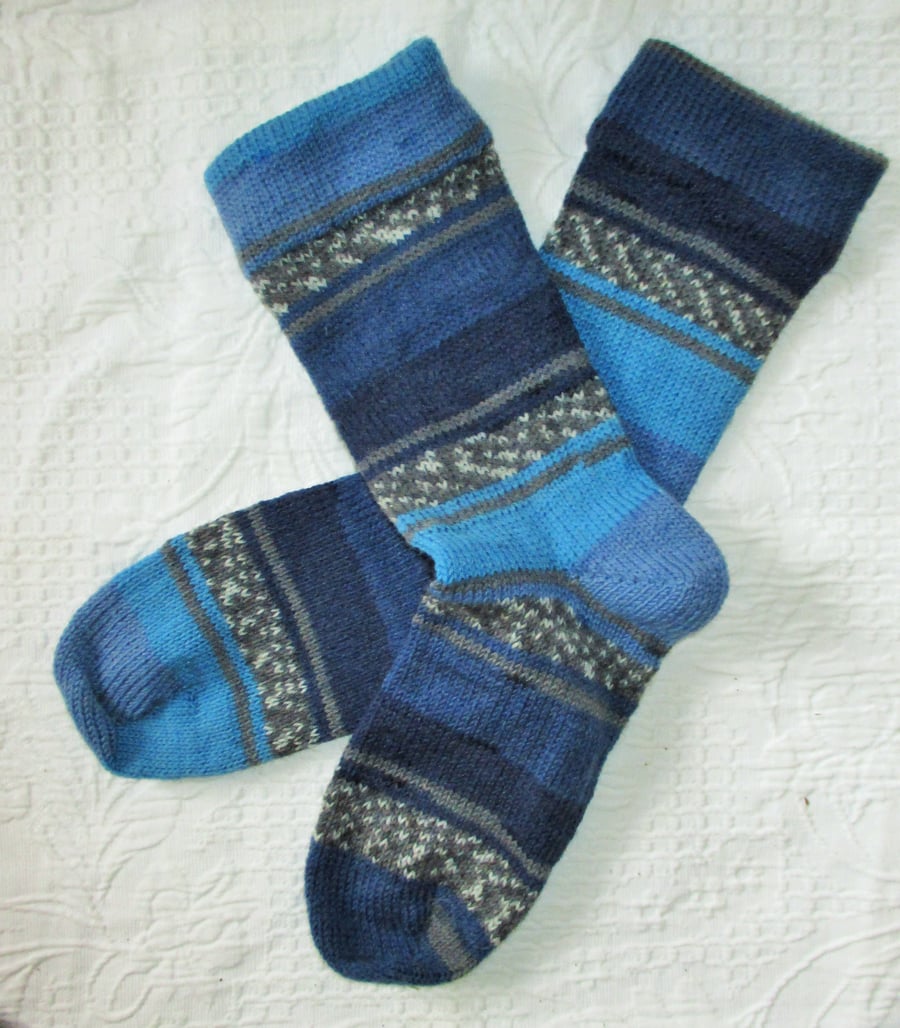 Handmade Wool Socks SIZE: 4-6 UK, 6-8 US, 36-38 EURO