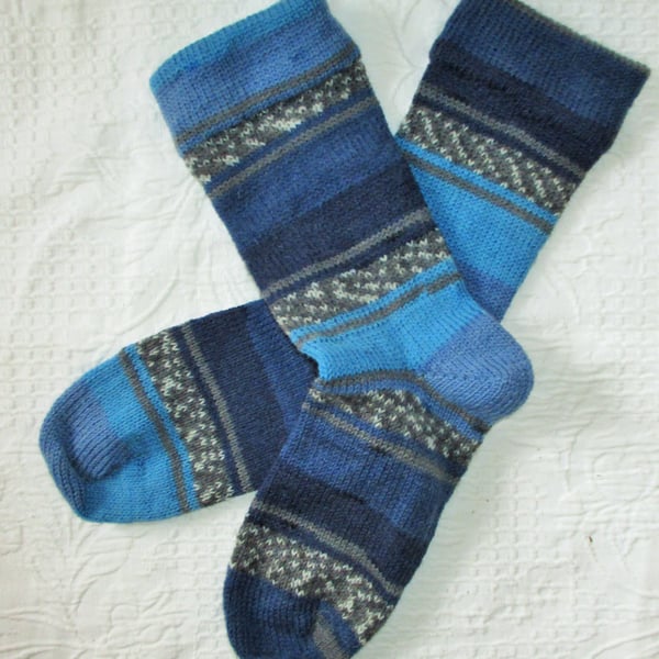 Handmade Wool Socks SIZE: 4-6 UK, 6-8 US, 36-38 EURO