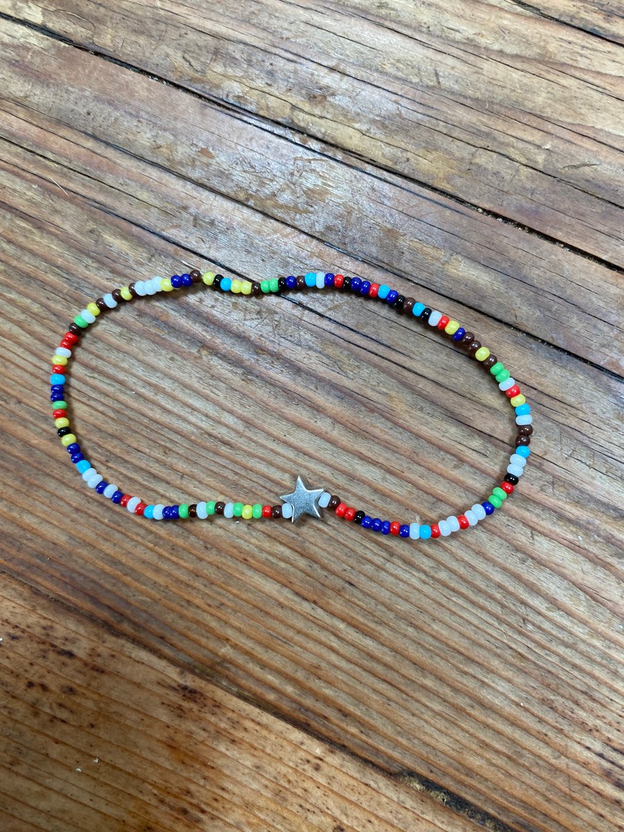 Rainbow Silver Star Bracelet (662)