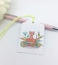 Floral Cat Gift Tags - set of 4 tags - Image 3