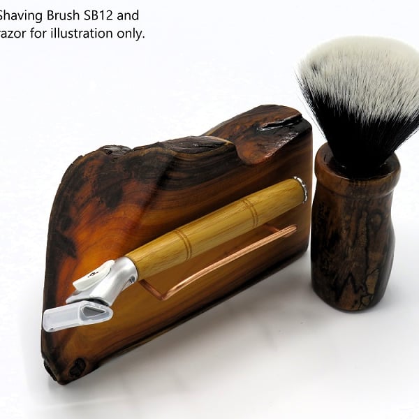Handcrafted Yew wood & Copper Shaving Stand for brush and razor (SKU SS23)