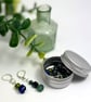 Stitch markers for knitting and crochet, set of 6 recycled vintage bead notions - Image 3