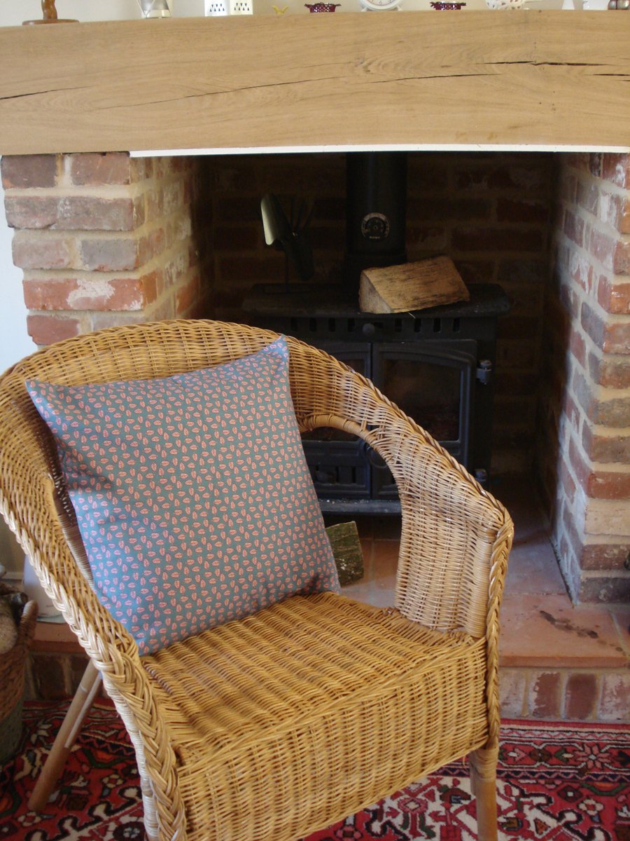 Cushion Cover: Scandinavian, Scandi, Leaves, Turquoise, Pink, Geometric