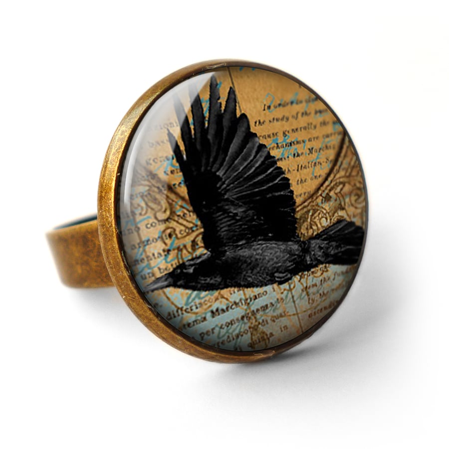 Raven In Flight Ring (RR03)