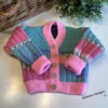 Luxery Baby Hand Knitted Cardigan  3 -9 months size