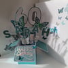 Large Personalised  Birthday Pop up Box  Greeting Card
