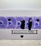 Cat silhouette card - anniversary card,  black cats, cat lover, art deco - Image 4