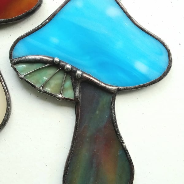 Stained Glass Magic Mushroom Ornament