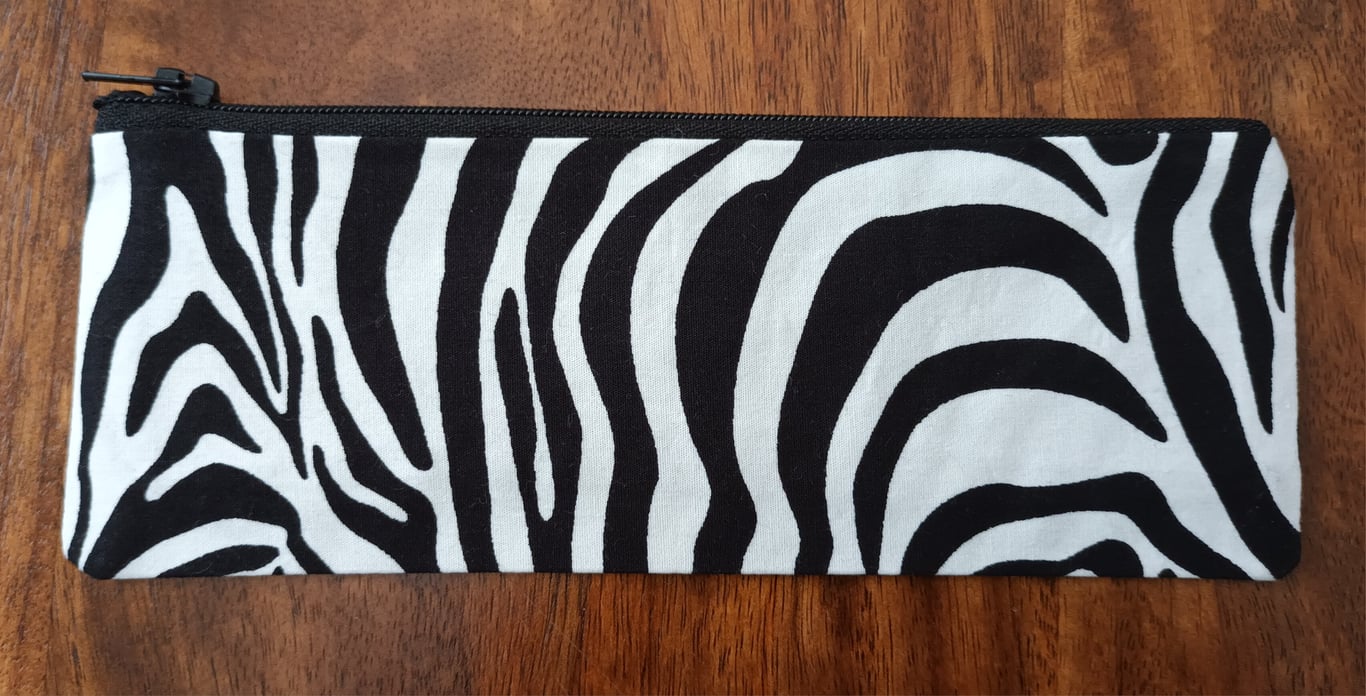 Zebra Print Reading Glasses Case Black And White. Free Delivery
