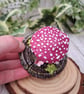 Pink Woodland Mushroom Ornament - Made to Order - Image 3