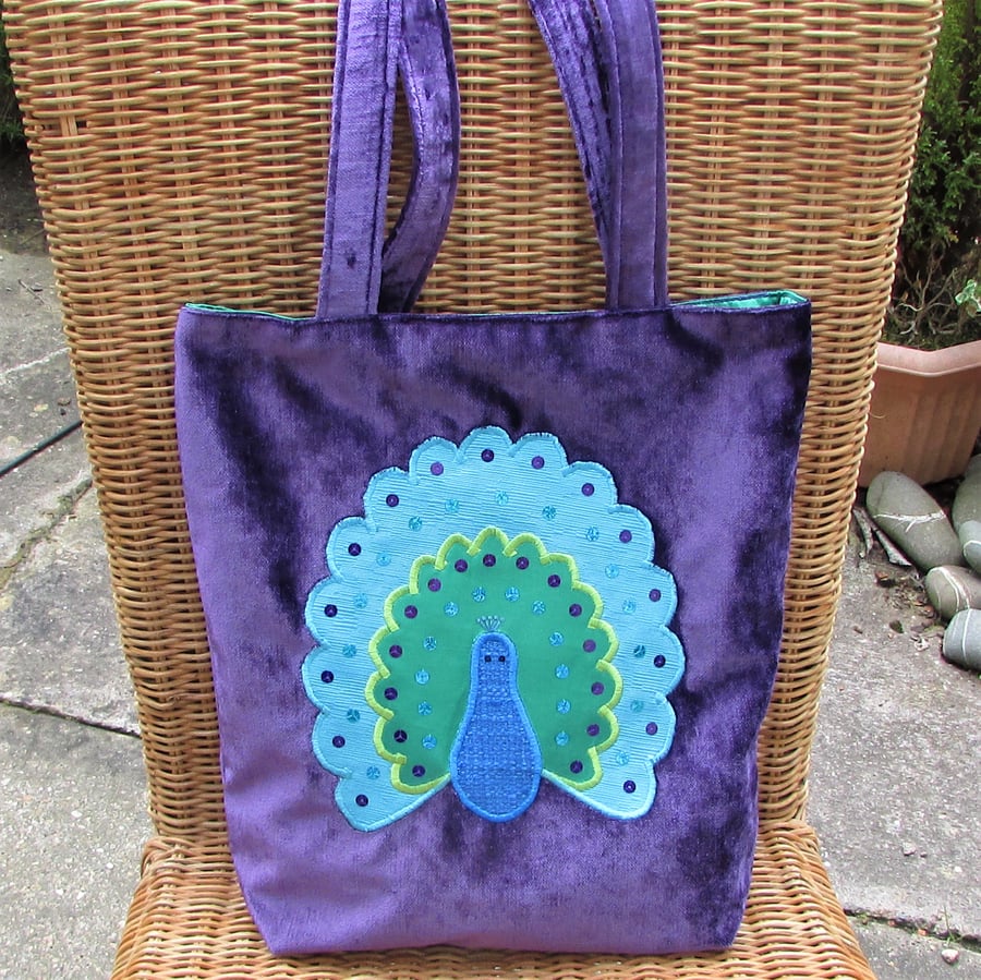 SALE, Peacock tote bag