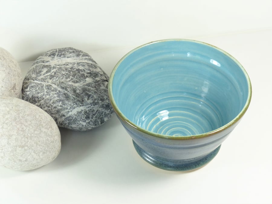Clear Calm Waters Landscape Breakfast - Soup  -Salad  - Tapas Bowls Ceramic 
