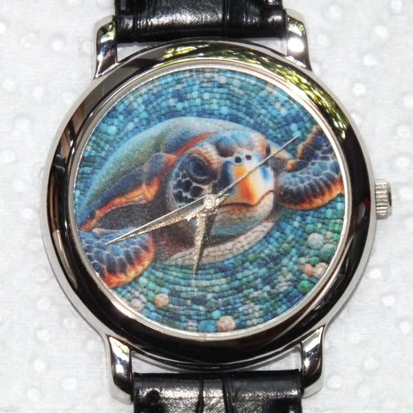 Turtle Dial Art Quartz Wristwatch