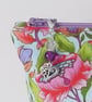 Large zipped pouch, project bag, cosmetic bag, unicorn floral - Image 7