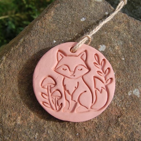 Whimsical Fox Terracotta Essential Oil Diffuser Handmade Natural Air Freshener