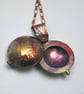 copper swivel owl locket - Image 5