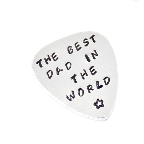 Guitar Pick for Dad, Best Dad in the World, Plectrum Gift, Present for Daddy