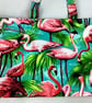 Flamingos tote bag, Tropical shopper, handmade in Sussex - Image 3