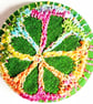 Buttons 1 inch button Hand Dyed Silks and Cottons Free Machine Embroidery Button
