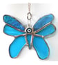 Butterfly Stained Glass Suncatcher Turquoise - Image 4