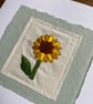 Sunflower, hand embroidered keepsake card - Image 5