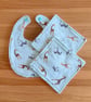 Newborn Baby Boxed Gift Set-Bib & Matching Baby Wipes Bib-Giraffes Design-BGS12