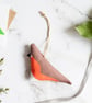 Bird Hanging Decorations - Denim Robin