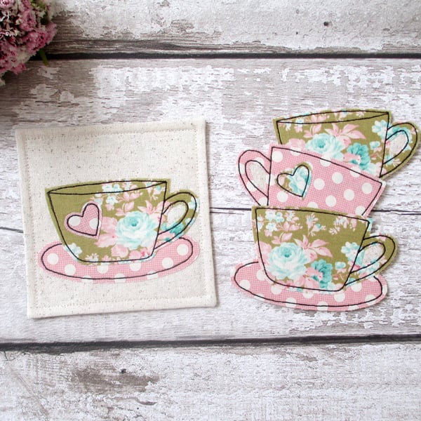 Bookmark and coaster set, book and tea gift set