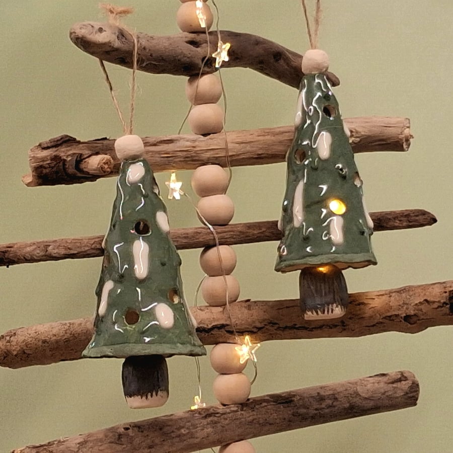 Ceramic Christmas tree bell