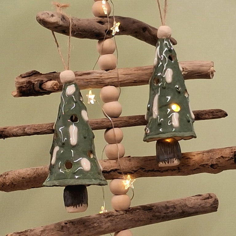 Ceramic Christmas tree bell