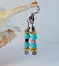 Hematite And Turquoise Earrings - Handmade In Devon - Seconds Sunday - Image 5