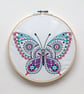 Embroidery Kit - Butterfly Embroidery Kit, Hand Embroidery Kit - Image 1