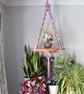 Macrame plant pot holder, plant hanger, floating shelf - Image 4