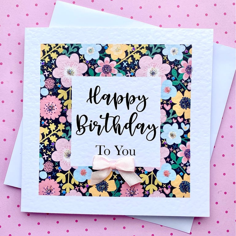 Birthday card for Best Friend, Female, Wife, floral greetings card