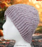 Crochet hat, beanie. Oatmeal, brown marl ladies swirl pom pom hat. Ladies hat. - Image 4