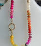 Fruit Salad Hand Knotted Beaded Gemstone Necklace - Image 7