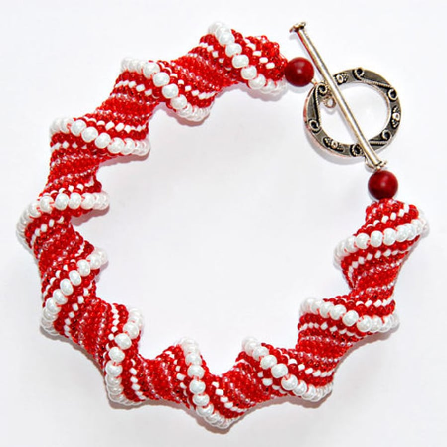 Red spiral bracelet